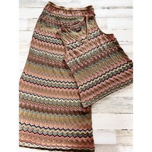 Double D Ranchwear Chevron Flame Stitch Maxi Skirt Top Set Sz Large